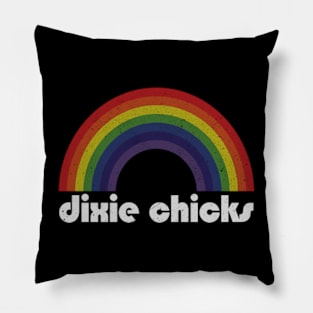 Dixie Chicks / Vintage Rainbow Design // Fan Art Design Pillow