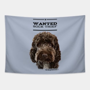 Cockapoo / Doodle Dog Sock Thief Tapestry