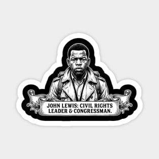 John Lewis Civil Rights Tribute Magnet