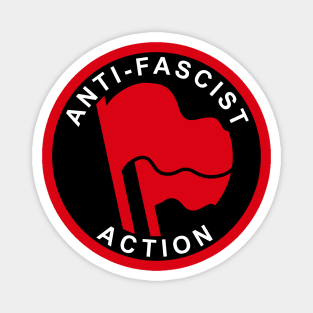 Anti-Fascist Action Red Flags ANTIFA Symbol Magnet