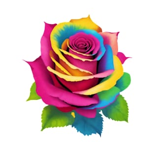 Colorful Rose Blossom T-Shirt