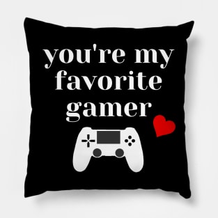 You're My Favorite Gamer Valentines Day Gift Pillow