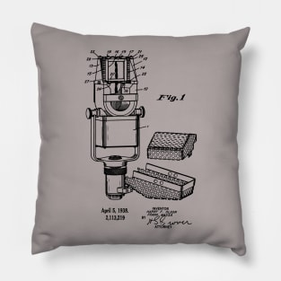 Vintage Microphone Invention Patent 1938 Pillow