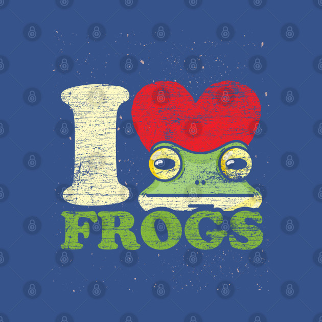 love frogs vintage heart - Frog Lover - T-Shirt