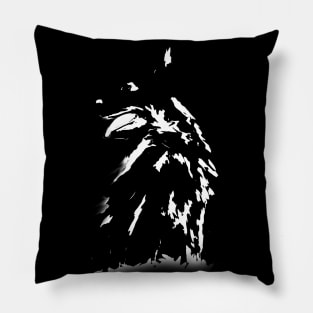 Colorful Animals - black dog Pillow