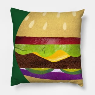 Cool Hamburger Design Pillow