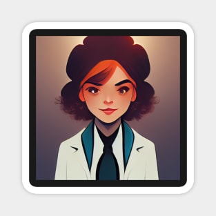 Female scientist | Comics style Magnet