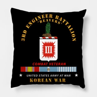 COA - 3rd Engineer Battalion - Korean War w KOREA War SVC Pillow