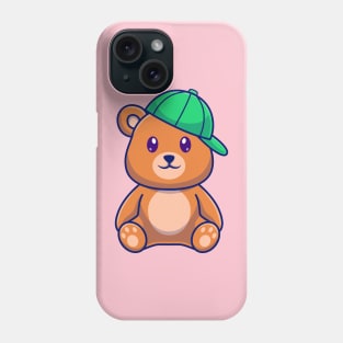 Cute Brown Sitting With Hat Cartoon Phone Case