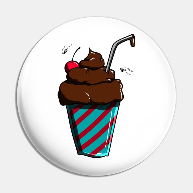 Forbidden poop shake Pin by KaiTech Design