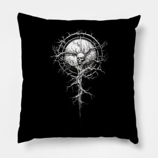 Tree Of Woe, Circle Of Thorns, skull Pillow