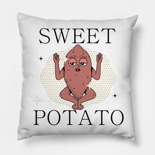 Hand Drawn Sweet Potato Fun Pillow