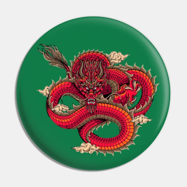 Red Dragon Pin by KHJ