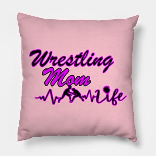 Wrestle Mom purple Pillow