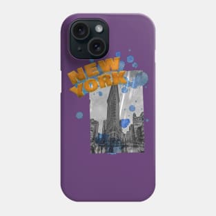 New York Drip - Orange/Blue Phone Case