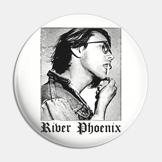 River Phoenix ////// 90s Aesthetic Fan Design Pin by unknown_pleasures