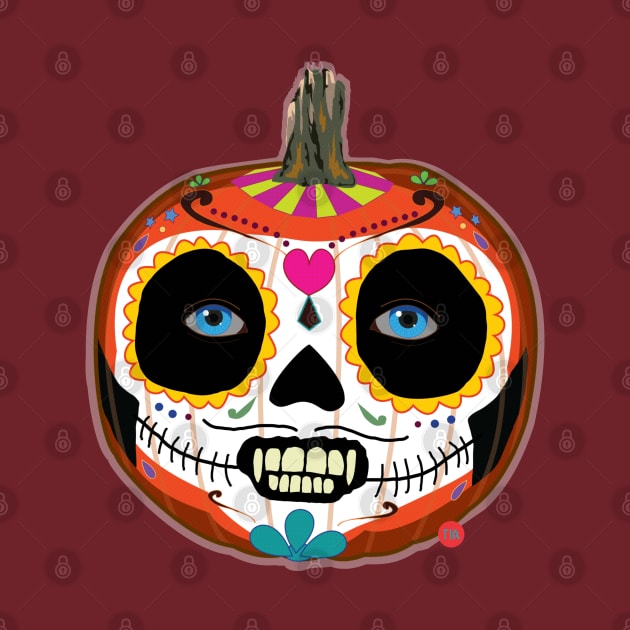 Day of the Dead - Pumpkin Decoration by THIRTY16Designs