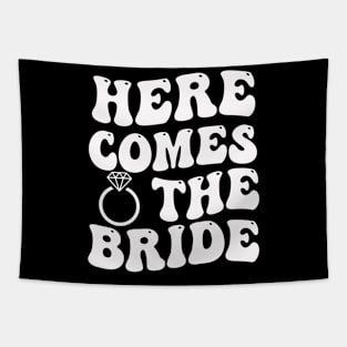 Here Comes The Bride Bachelorette Party Bride Squad Tapestry