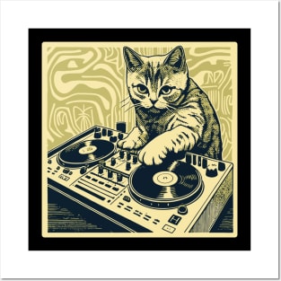 Pop art DJ Cat Chilling with Headphones Sticker for Sale by Zenzy