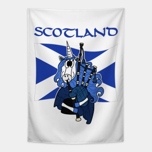 Scotland Unicorn Playing Bagpipes Scottish St Andrews Day Tapestry