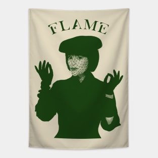 Flame White Widow Engraving Tapestry