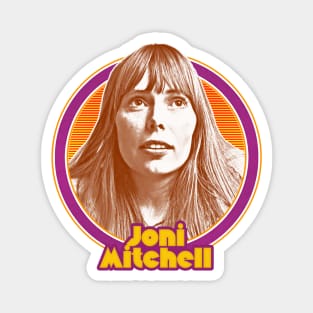 Joni Mitchell  /// Retro 1970s Style Fan Art Design Magnet