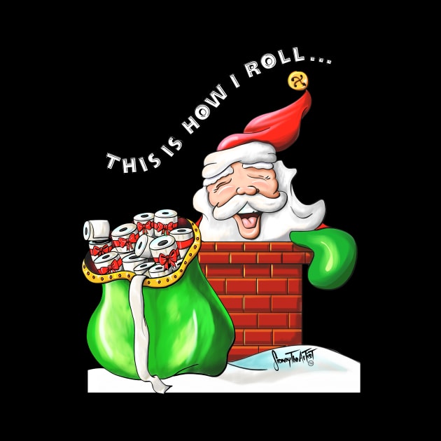 Santa Claus with Toilet Paper Gift V3 by SidneyTees