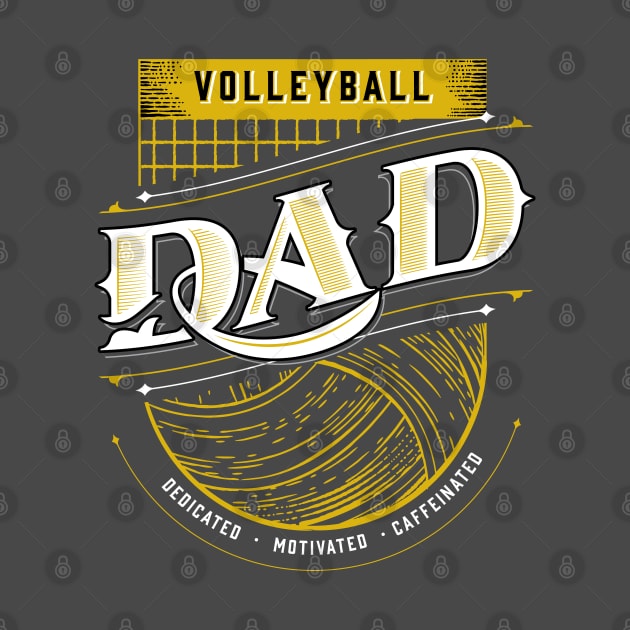 Volleyball Dad (net & ball) by Volleyball Merch