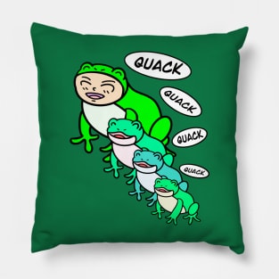 Sing with cartoon frogs Pillow