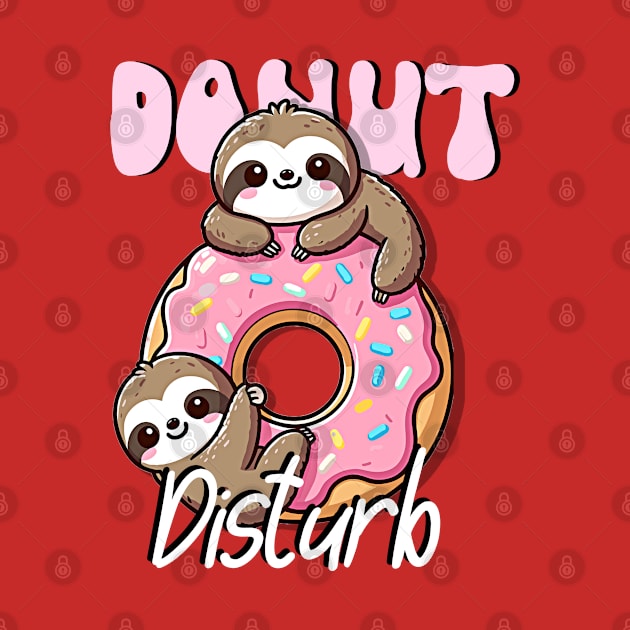 Donut Disturb, funny sloth design by Apparels2022