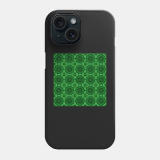 Green Clover Kaleidoscope pattern 8 Phone Case