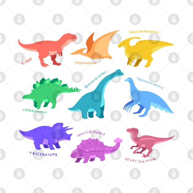 Cute Colorful Dinosaur Character for kids by BadAz Collectibles