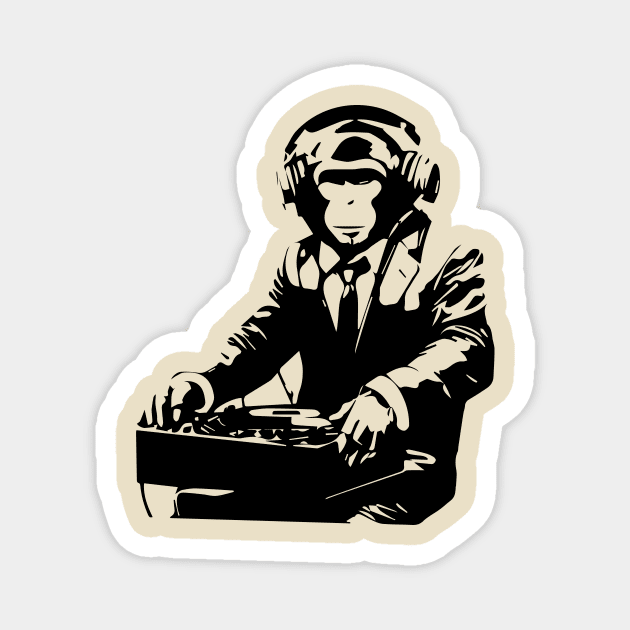 dj monkey Magnet by lkn