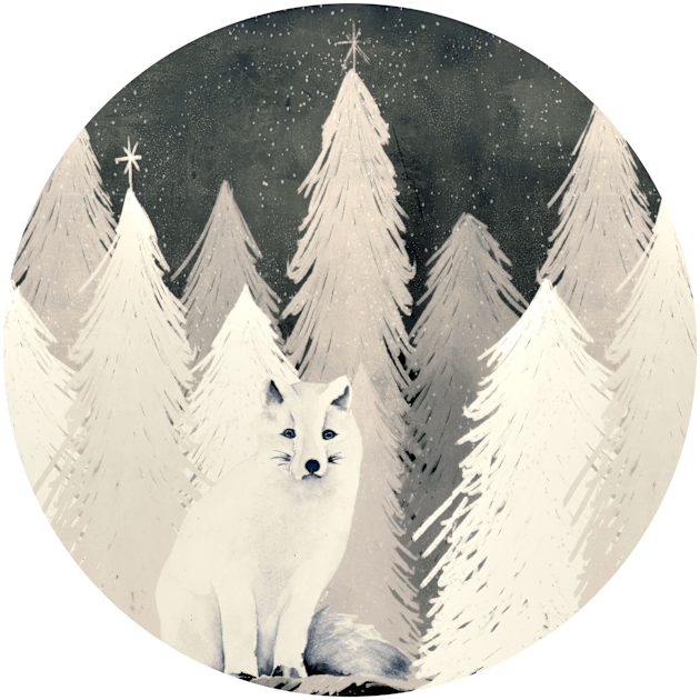 Arctic Wolf Sticker Kids T-Shirt by Amanda Jane