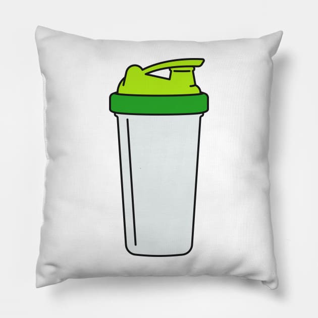 Protein Shake Drink Bottle Pillow by THP Creative