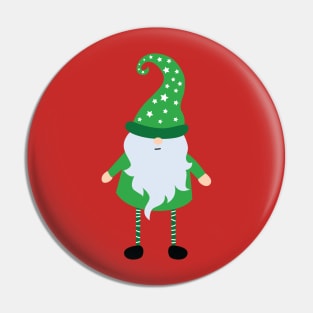 Scandinavian Green Gnome Pin