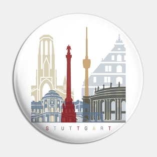 Stuttgart skyline poster Pin