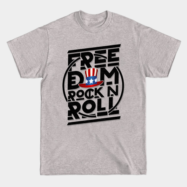 Disover 'Freedom Rock and Roll' Cool Rock n Roll 4th of July Gift - Rock - T-Shirt