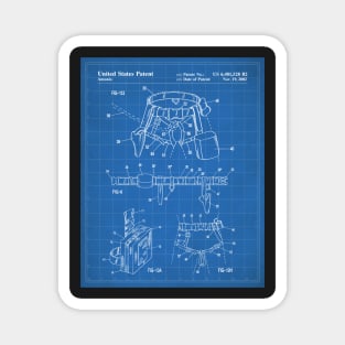 Climbing Equipment Patent - Climbing Fan Outdoors Hiking Art - Blueprint Magnet