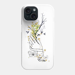 Flowered Boho Hand Phone Case