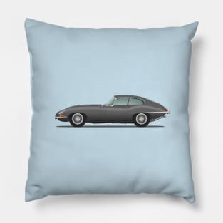 Jaguar E Type Fixed Head Coupe Gunmetal Pillow