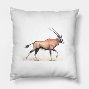 Oryx - Gemsbok - African Antelope - by Nadya Neklioudova Pillow