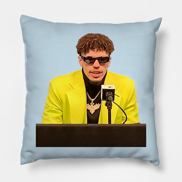 LaMelo Yellow Pillow by StickyHenderson