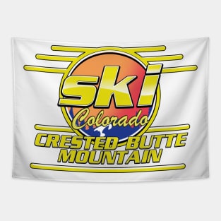 ski Crested Butte Colorado 80s logo Tapestry