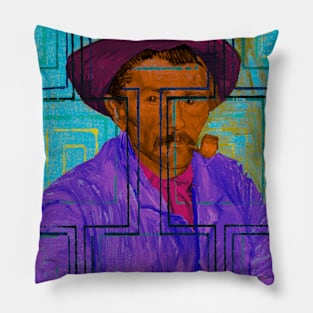 The Smoker by Van Gogh (Remix by SABRE) Pillow