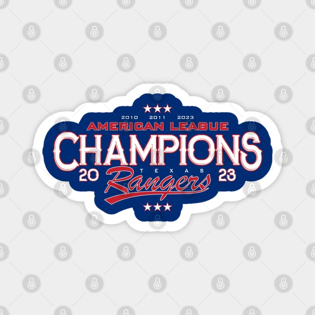 American League Champions 2023 - Texas Magnet by Nagorniak