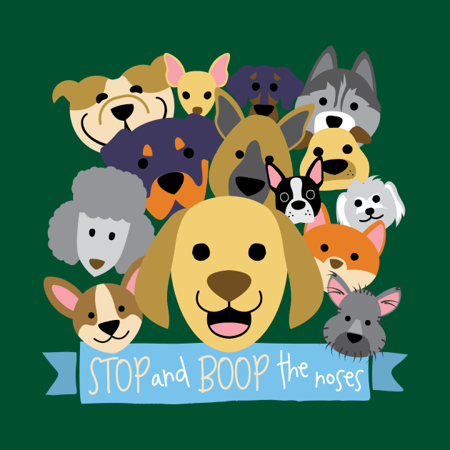 Stop and Boop the Noses (dog version) by LittleBearArt