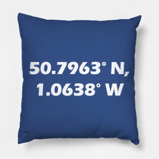 Fratton Park Coordinates Pillow