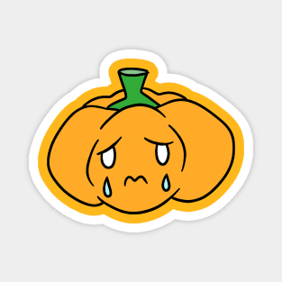 Sad Crying Orange Bell Pepper Magnet