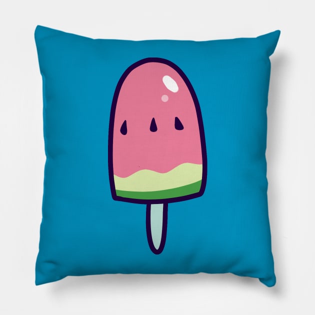 Watermelon Ice Pop Pillow by saradaboru